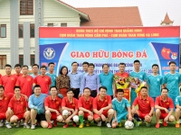 Giao hữu bóng đá chào mừng thành công Đại hội Công đoàn TKV khóa V