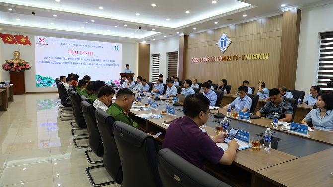 Toàn cảnh Hội nghị sơ kết công tác phối hợp giữa Công ty CP Than Hà Tu với chính quyền, công an địa phương trong 6 tháng đầu năm 2025
