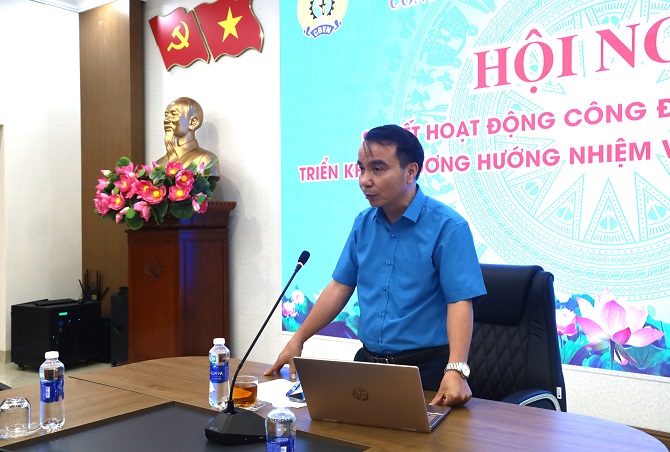 Đ/c Lê Quang Lợi - Chủ tịch Công đoàn Công ty - Chủ trì Hội nghị sơ kết Công đoàn quý I năm 2026